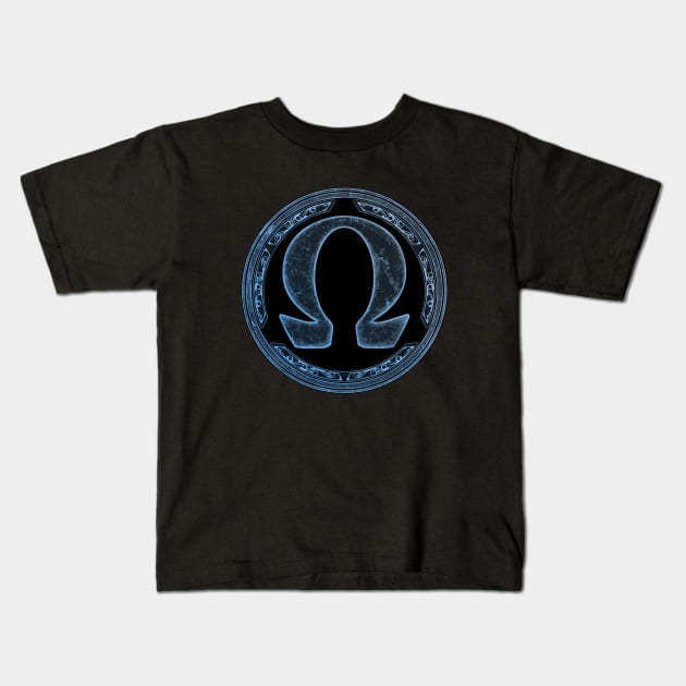 Omega Symbol Kids T-Shirt by NicGrayTees